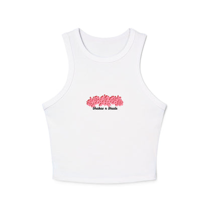 Hibiscus Shadows Women's Micro Rib Racer Tank Top