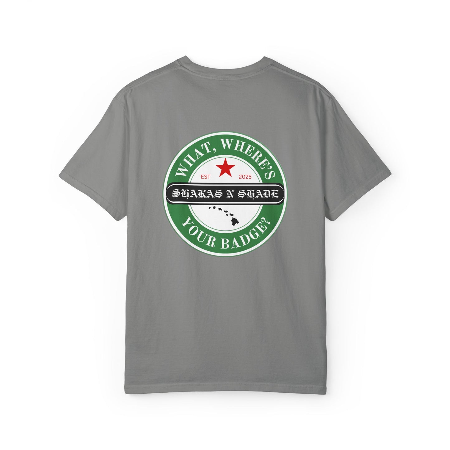 What, Where's Your Badge? Mens T-Shirt