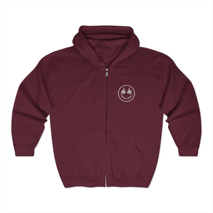 Shakas n Shade Heavy Blend Embroidered Full Zip Hoodie