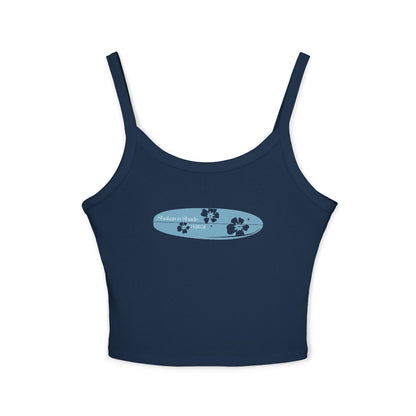 Hibiscus Surfboard Women's Spaghetti Strap Tank Top