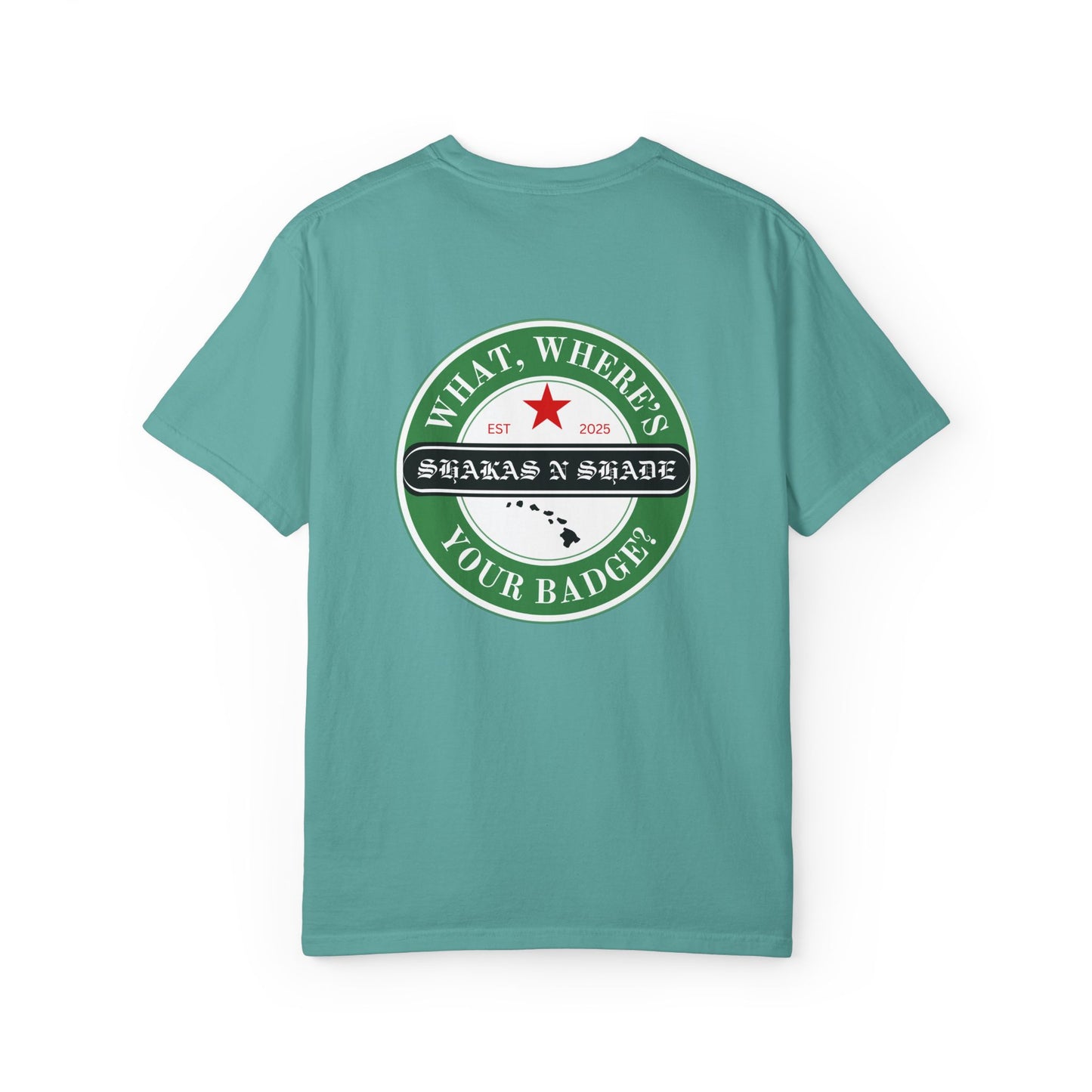 What, Where's Your Badge? Mens T-Shirt