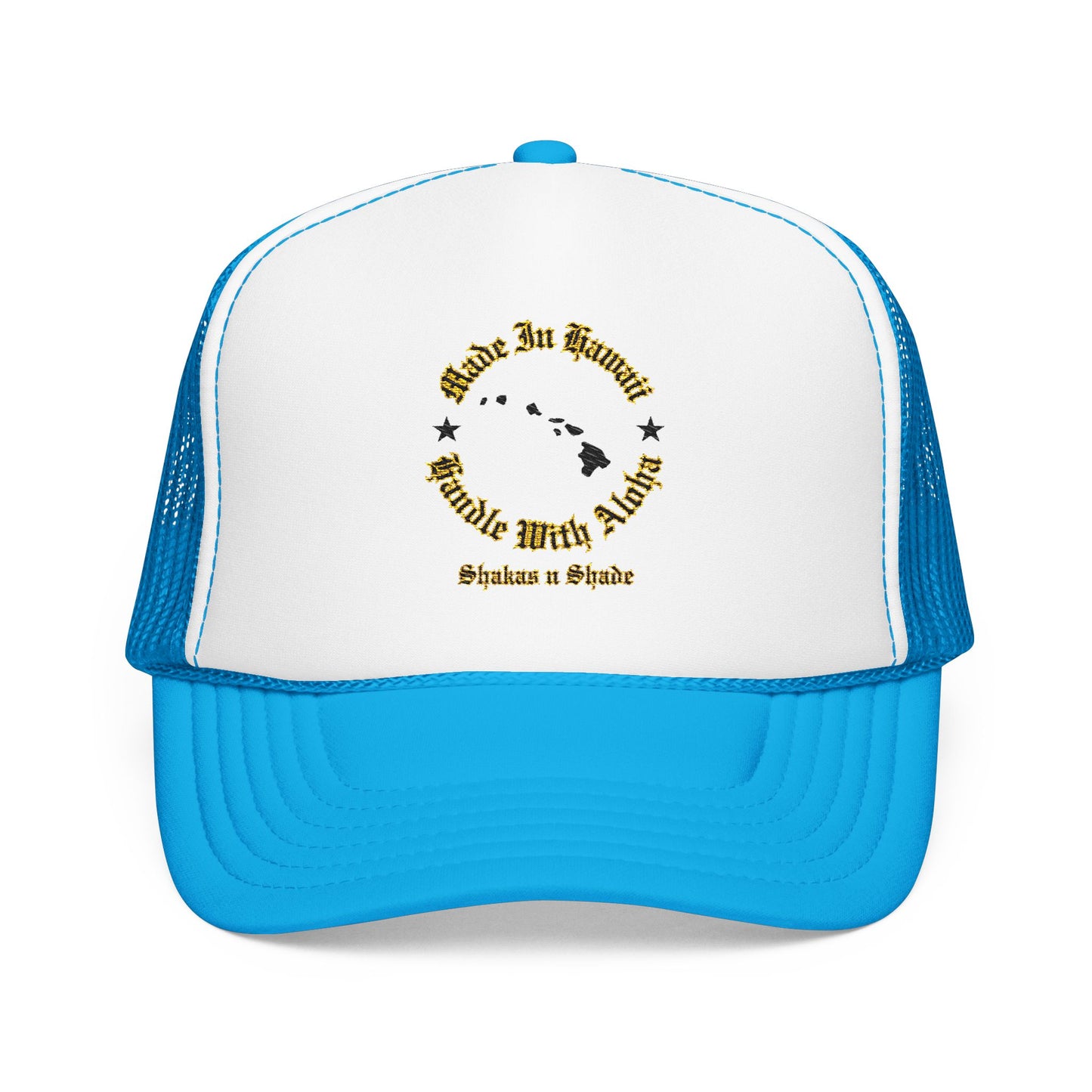 Made In Hawaii Handle With Aloha Embroidered Foam Trucker Hat