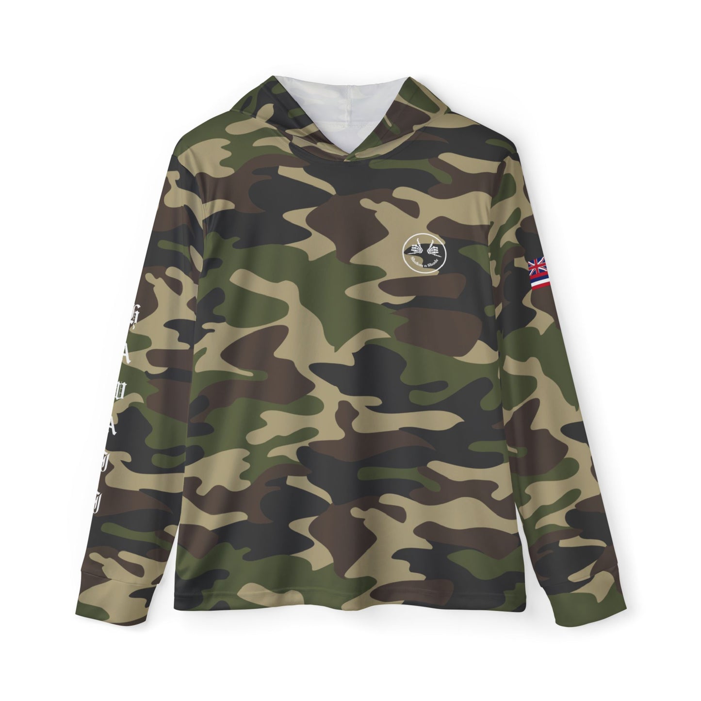 Green Camo Hooded UPF 50+ Sun Shader Shirt