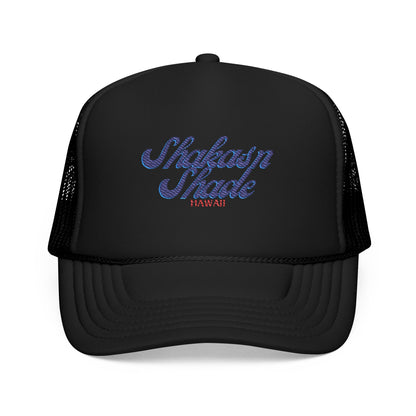 Retro Script Embroidered Foam Trucker Hat