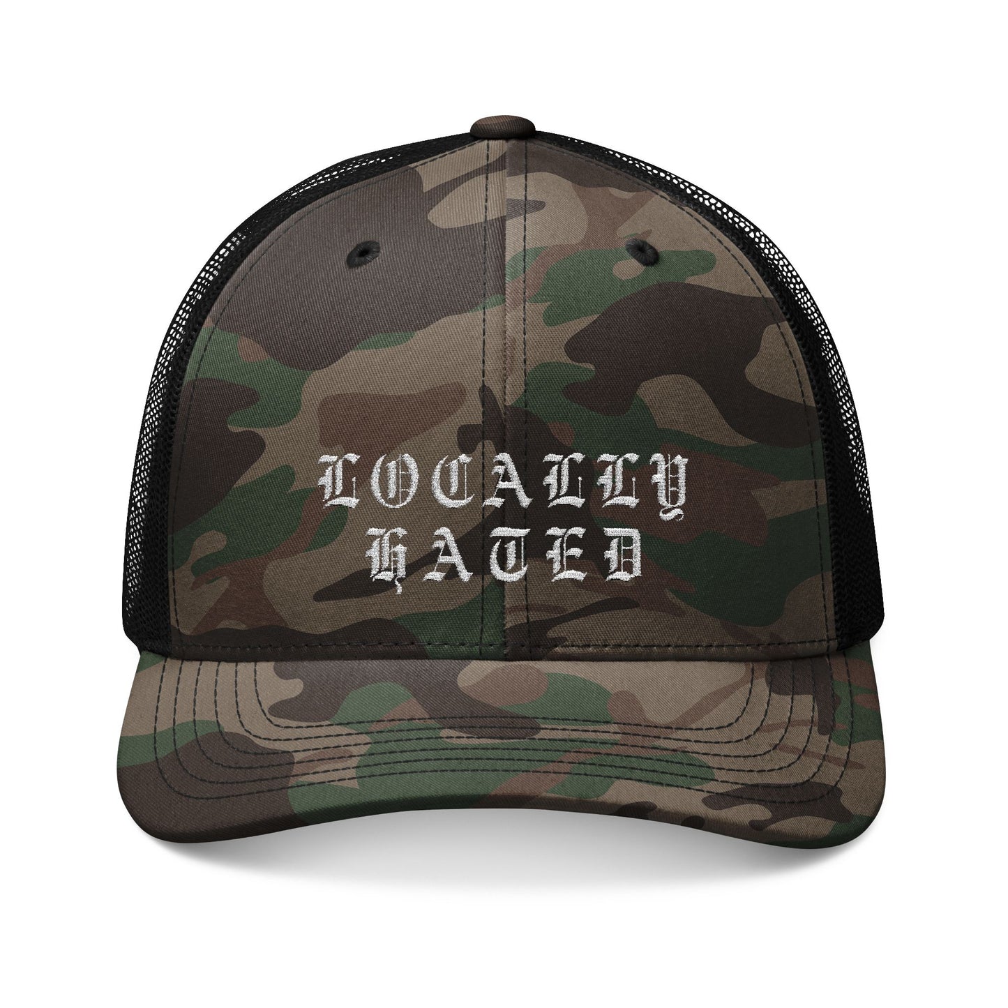Locally Hated Camouflage Trucker Hat