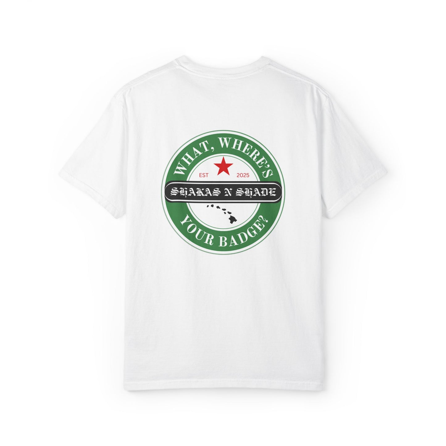 What, Where's Your Badge? Mens T-Shirt