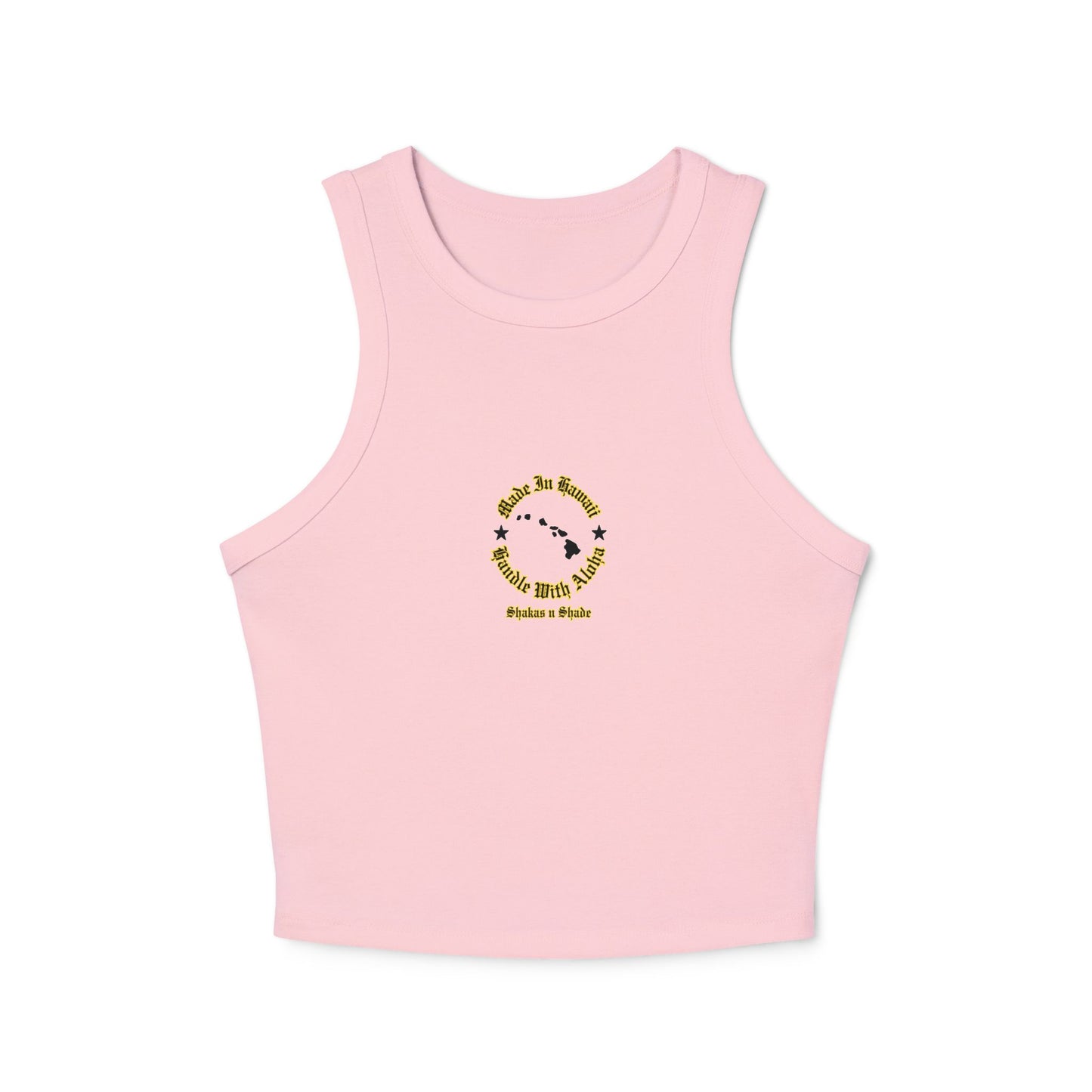 Made In Hawaii Handle With Aloha Women's Micro Rib Racer Tank Top