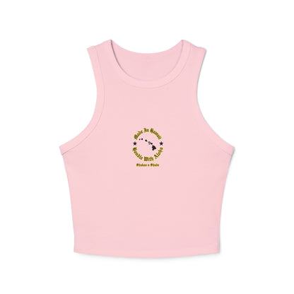 Made In Hawaii Handle With Aloha Women's Micro Rib Racer Tank Top