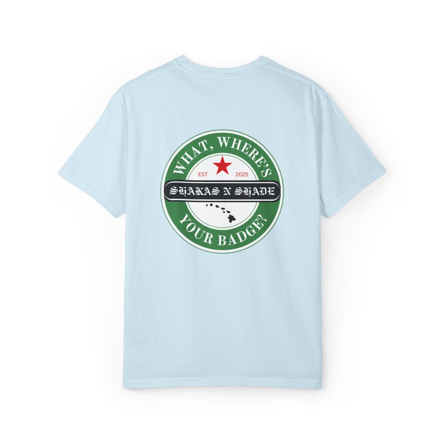 What, Where's Your Badge? Mens T-Shirt