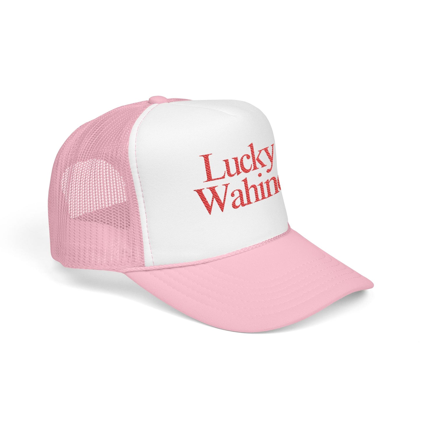 Lucky Wahine Embroidered Foam Trucker Hat