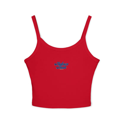 Retro Script Women's Spaghetti Strap Tank Top